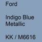 Preview: Ford, Indigo Blue Metallic, KK / M6616.